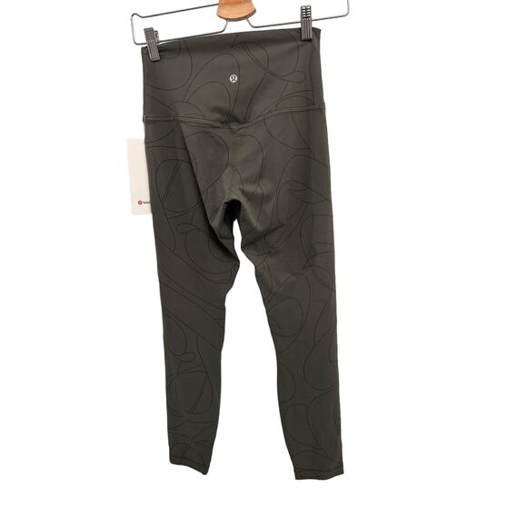 lululemon Align™ High-Rise Pant 25" Size 6 Scripted Yogo Army Green/Dark Olive - Picture 5 of 9